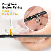 9 rod tips in varying sizes included in the repair kit